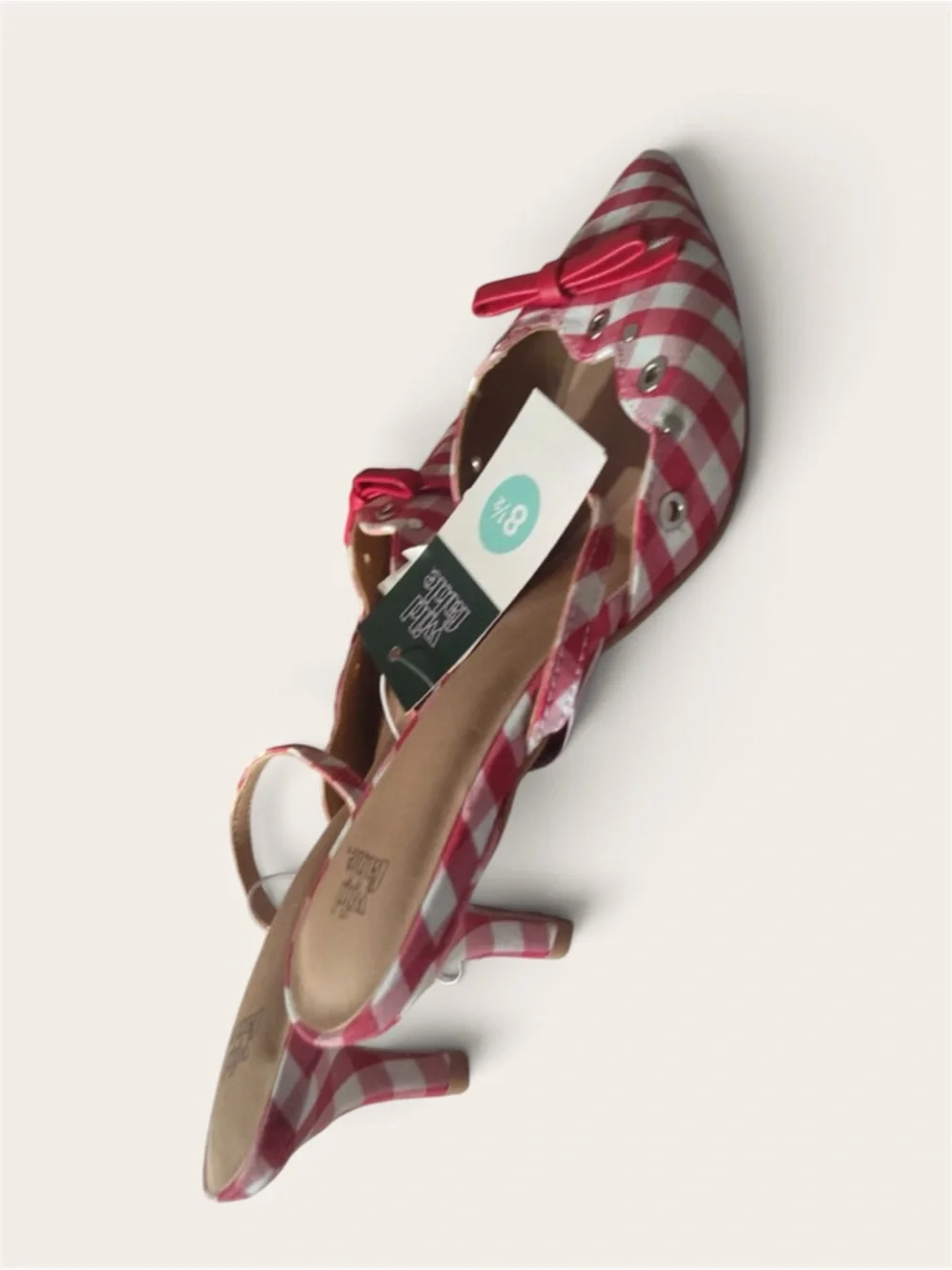 wild fable Red/Lysandra Gingham Pointed Slingback Flats with Bow